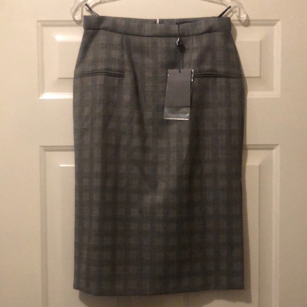 Alexander McQueen NWT Pencil Skirt Blk/ Wht plaid